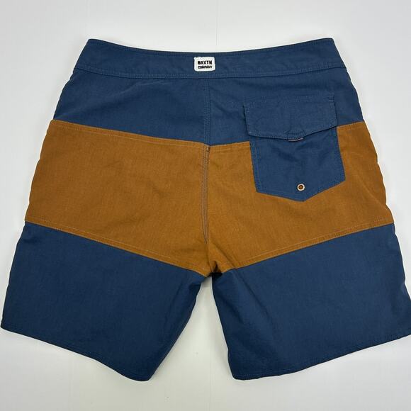 Brixton Board Shorts Mens 30 Blue Swim Swimming Swimmer Surfer Surfing BRXTN - Picture 2 of 5